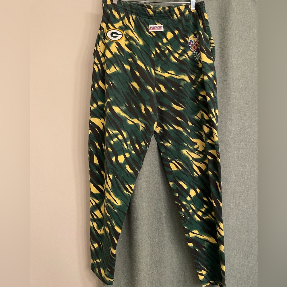 Vintage NIXZ 1996 Green Bay Packers Super Bowl Champs Zubaz Medium